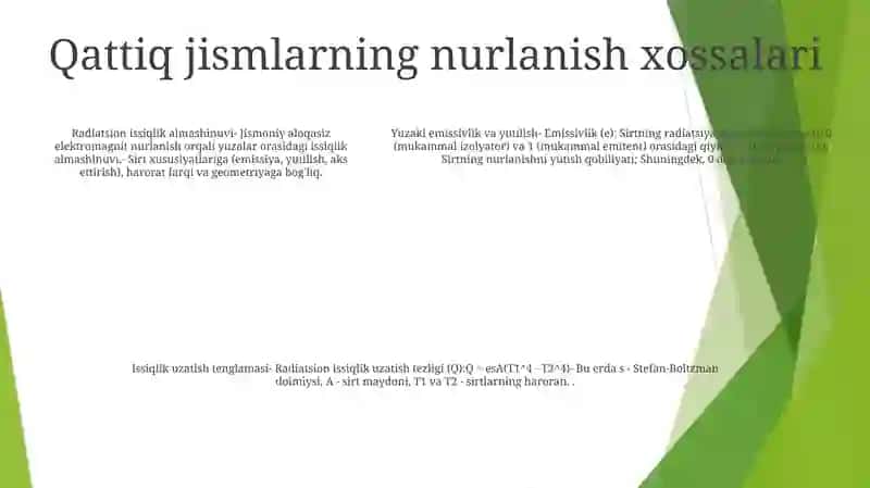 Radiant issiqlik uzatish 4