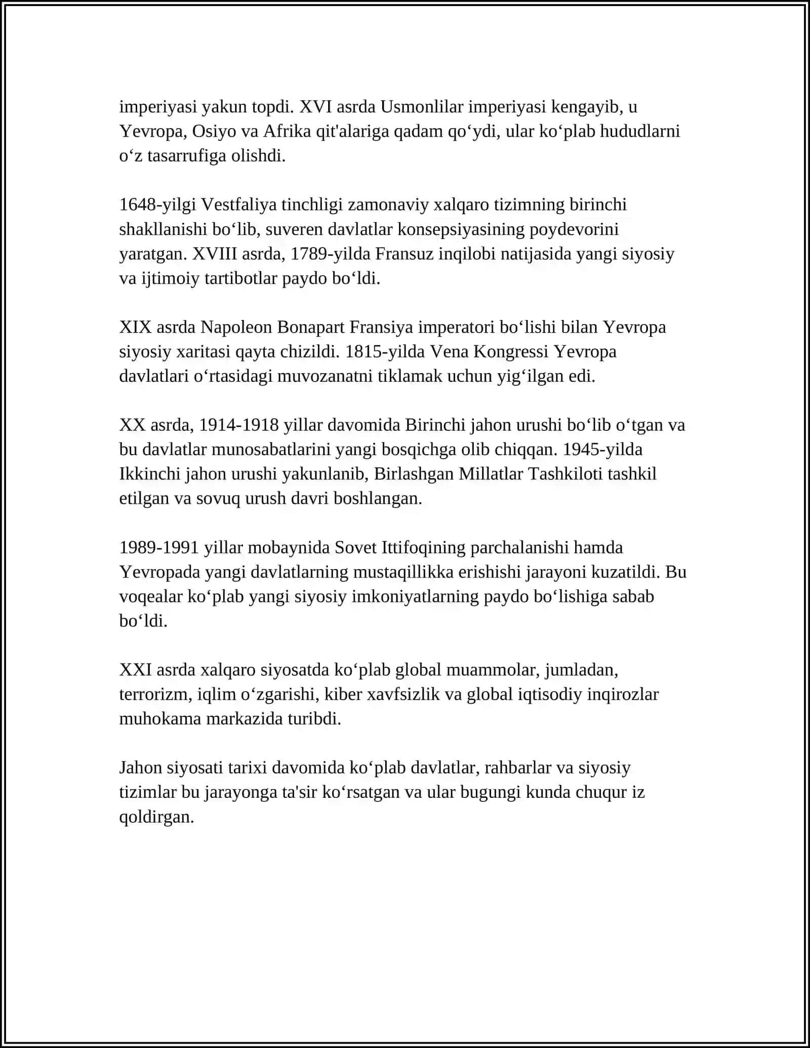 JAHON SIYOSATI TUSHUNCHASI VA DIPLOMOTIYA 4