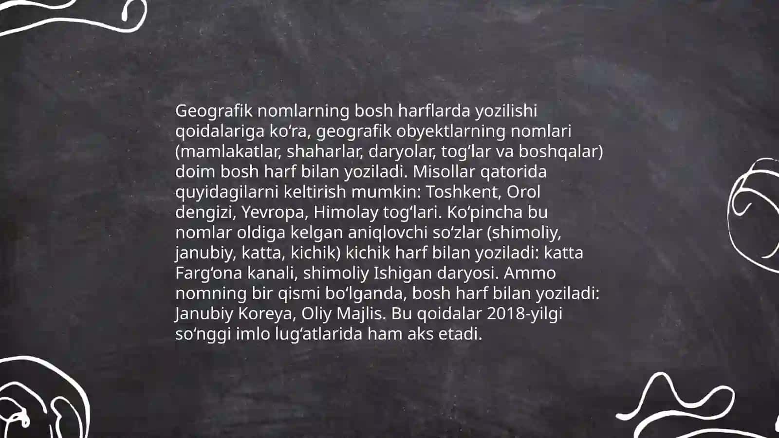 Atoqli Otlar va Nomlarni Yozish 4