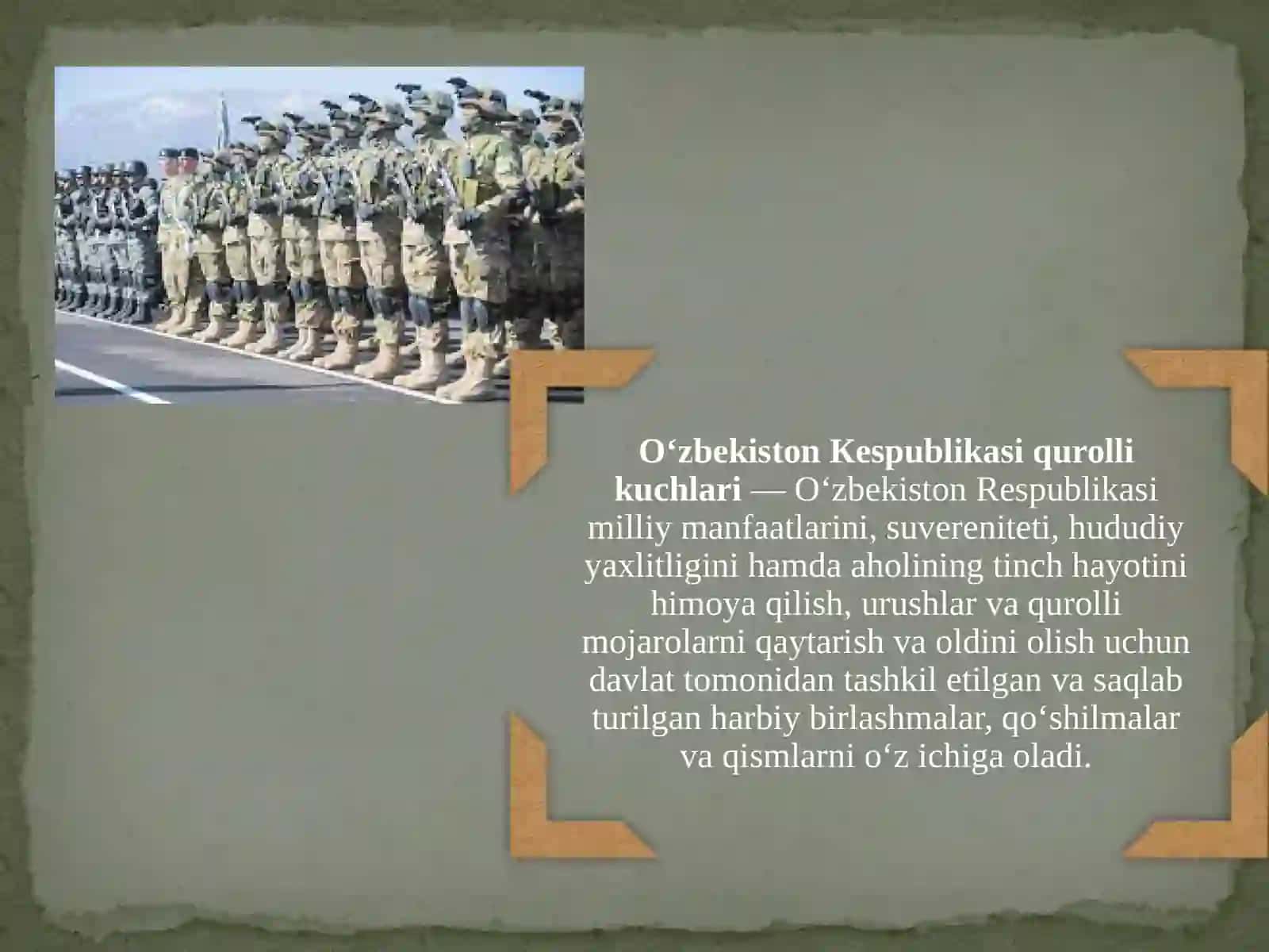MUSTAQILLIKNING DASTLABKI YILLARIDA O’ZBEKISTON RESPUBLIKASINING MUDOFAA TIZIMI 4