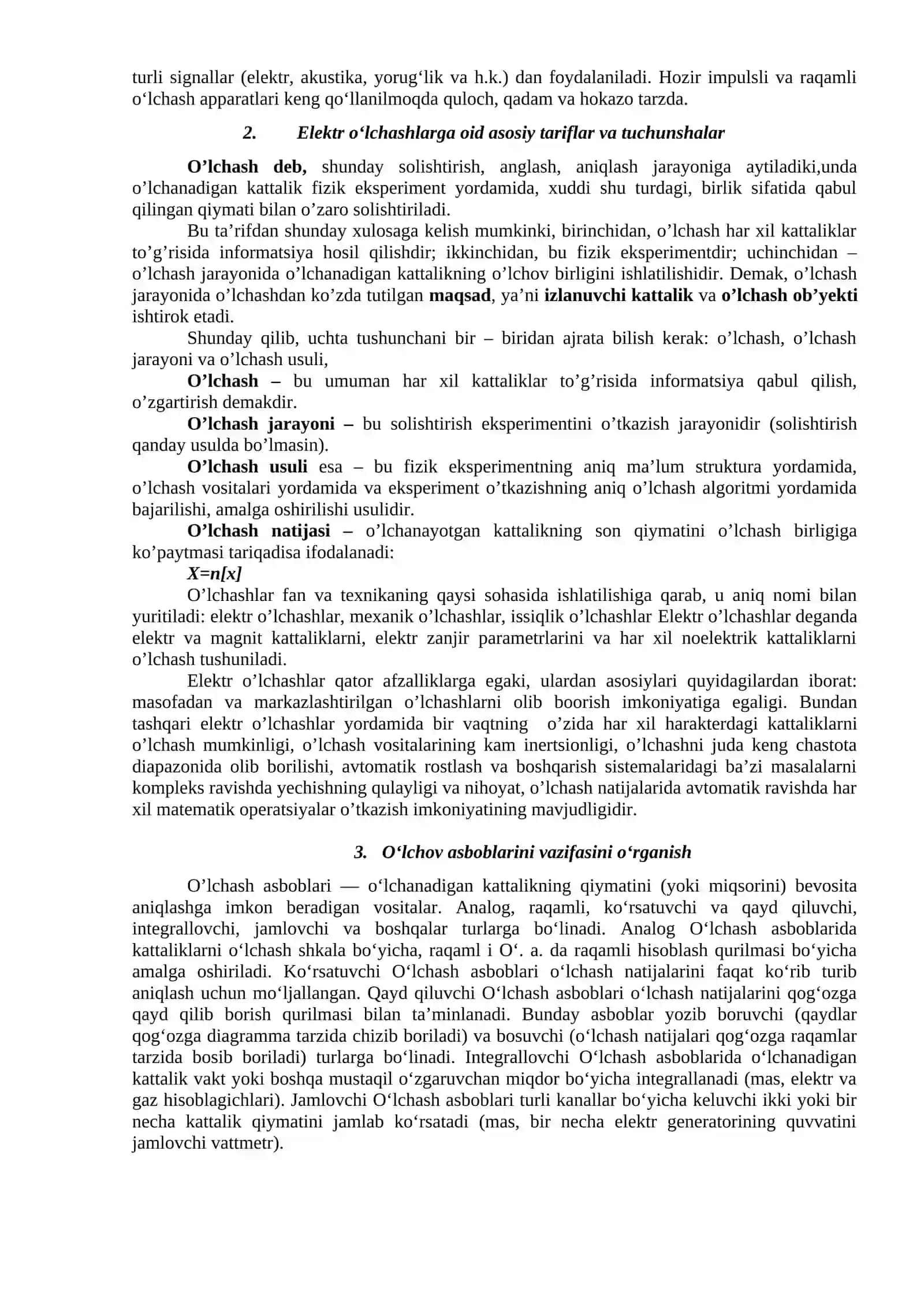 Kirish. Elektr o‘lchash asboblari va elektr o‘lchash bo’yicha asosiy ma’lumotlar 4