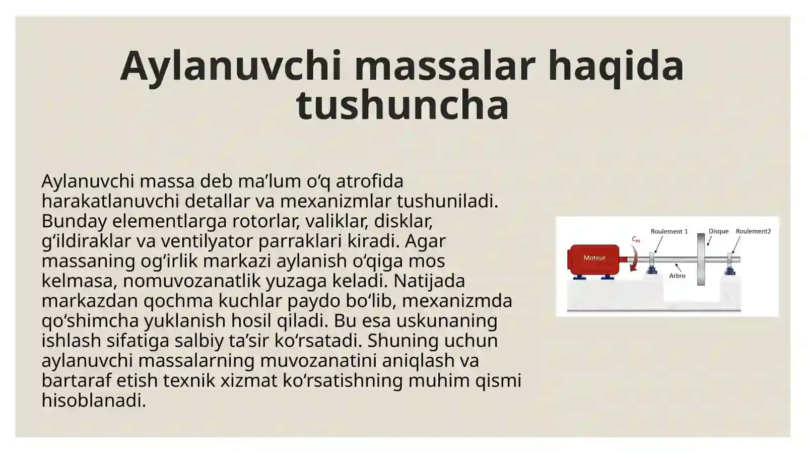 Aylanuvchi massalarni muvozanatlash 4