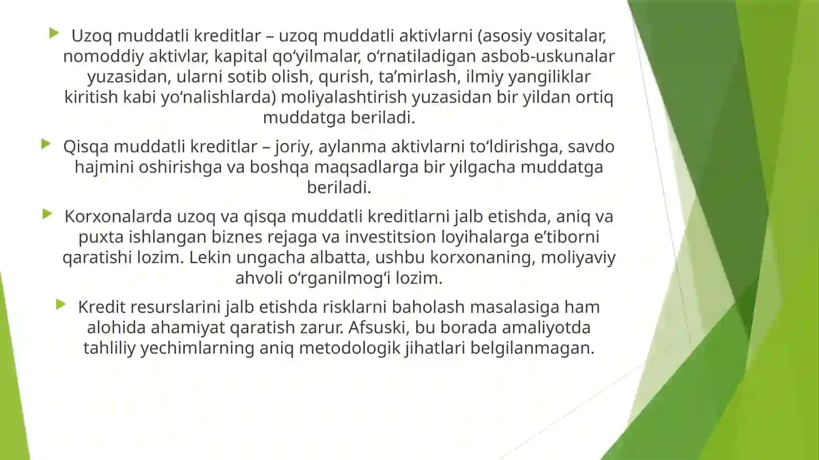 KREDITGA LAYOQATLILIK TAHLILI 4
