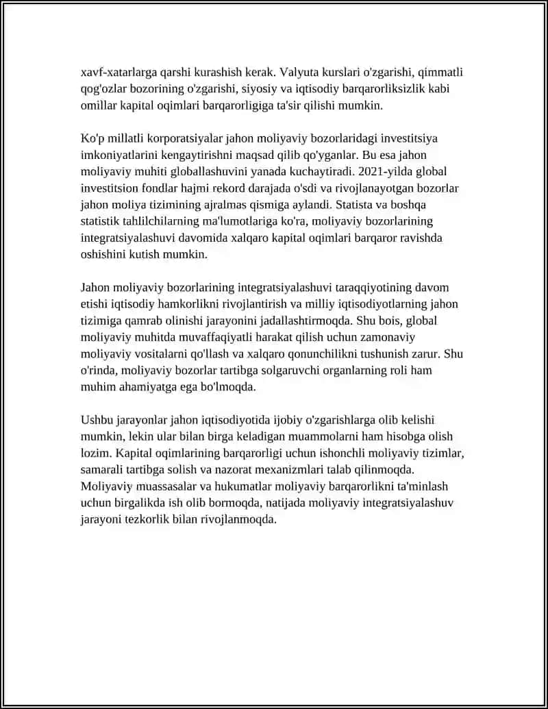 JAHON MOLIYAVIY MUHITINING GLOBALLASHUVI 4