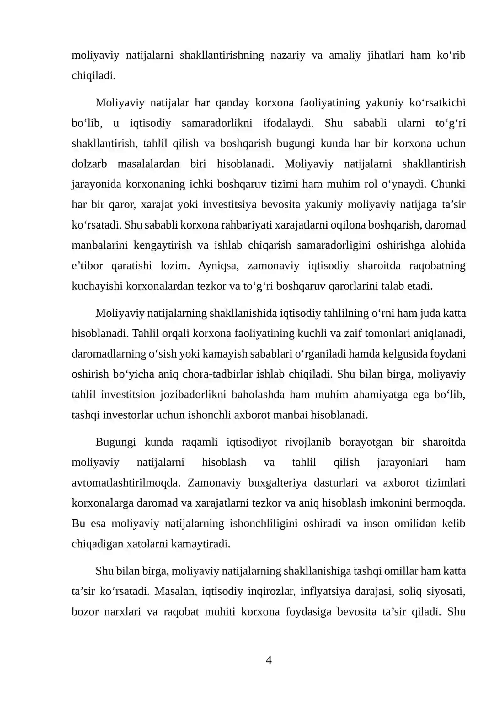 MOLIYAVIY NATIJALARNING SHAKLLANISHI 4
