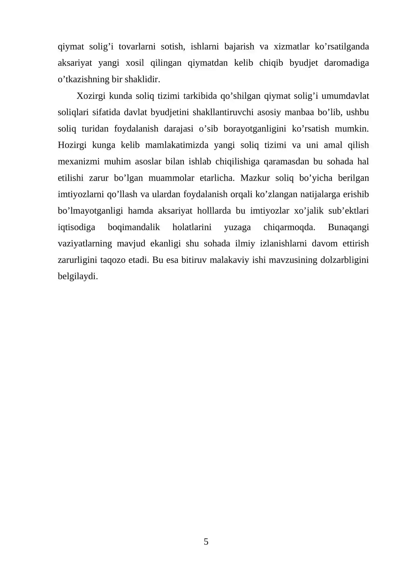 Qo’shilgan qiymat solig’i 4