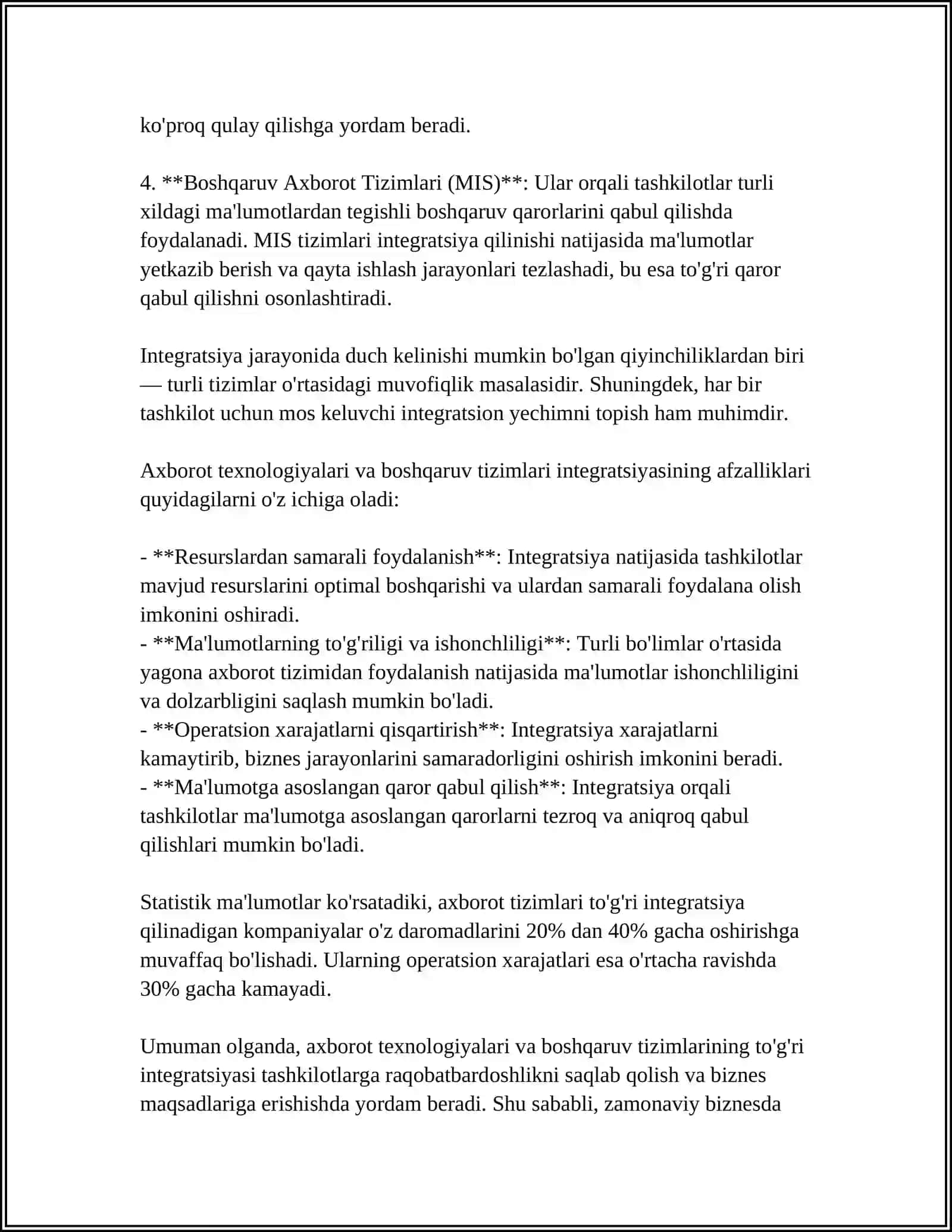 BOSHQARUVDA AXBOROT TEXNOLOGIYALARI 4