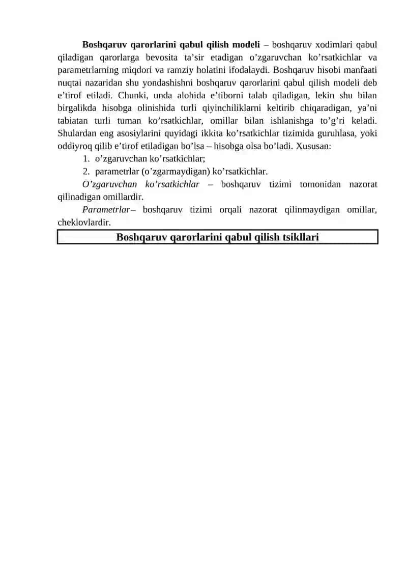 Boshqarish usullari. Boshqaruv qarorlarini qabul qilish 4