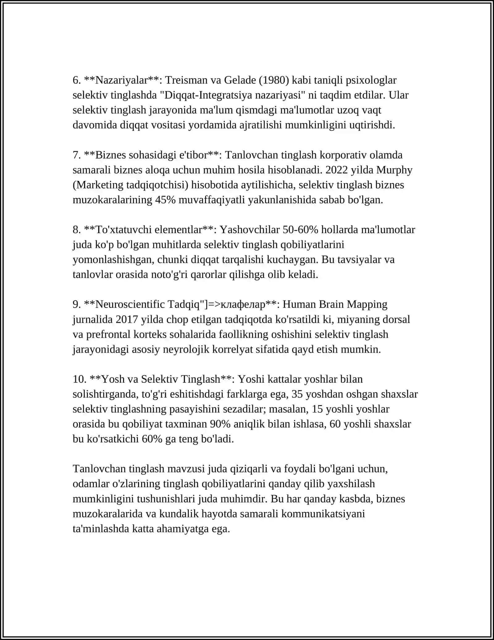 Tanlovchan tinglash 4