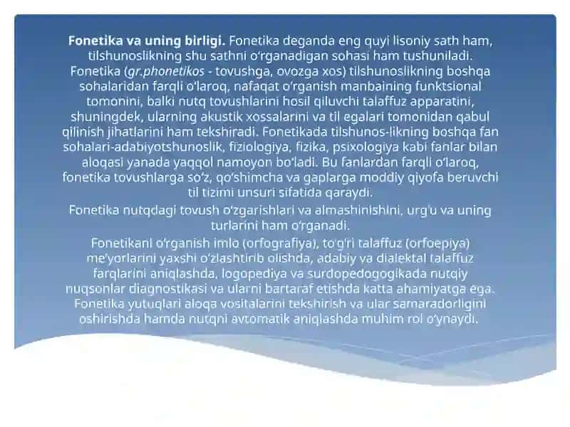 Tilning fonetik fanologik grammatik tizimi 4
