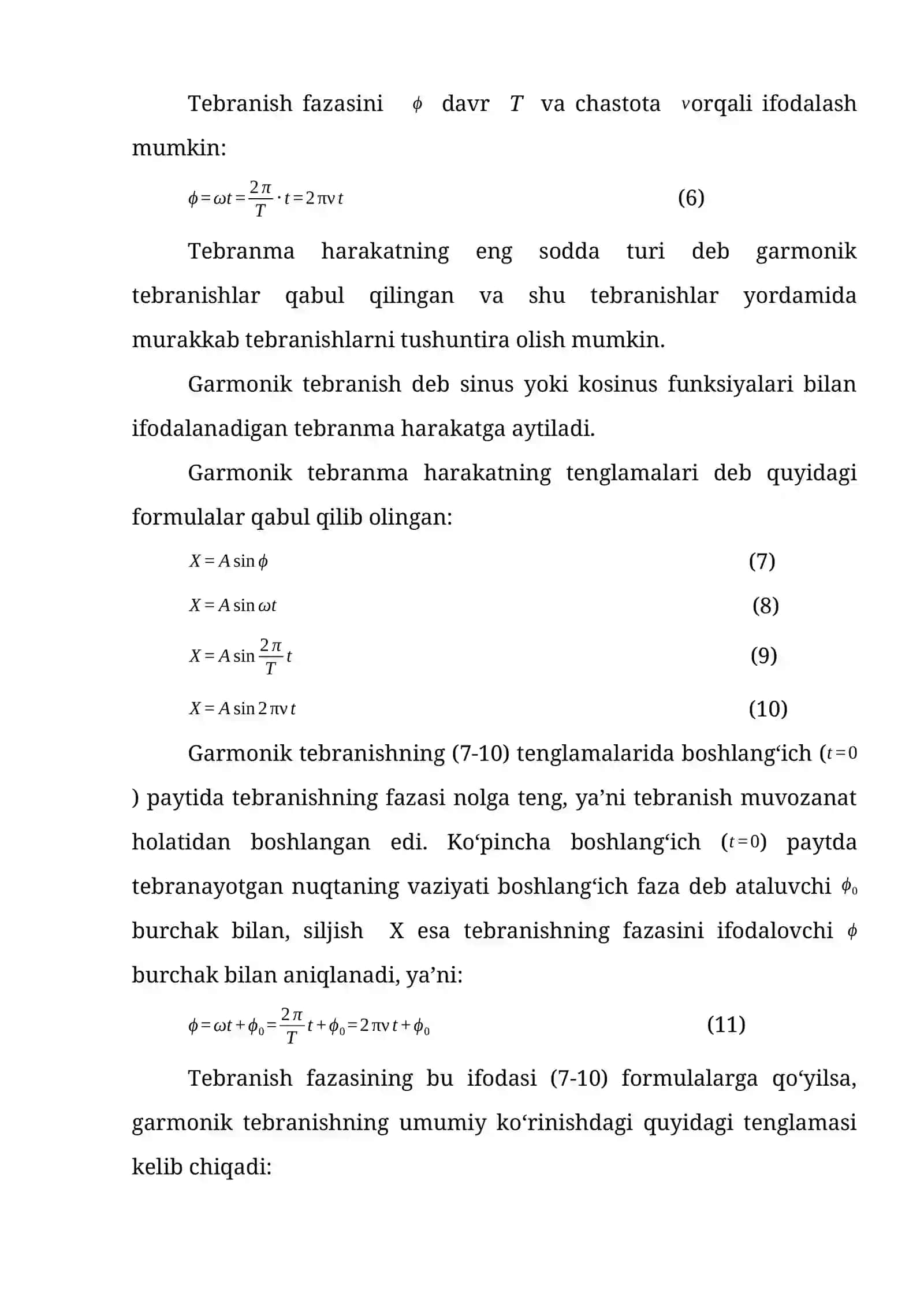 Mexanik tebranishlar va to‘lqinlar 4