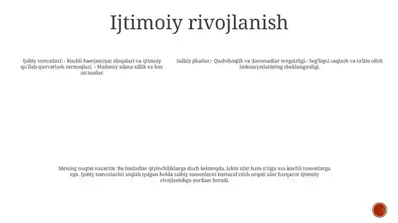 Shimoliy Tropik Va Janubiy Afrika Mamlakatlarining Ijobiy Va Salbiy Jihatlari Mening Nigohimda 4