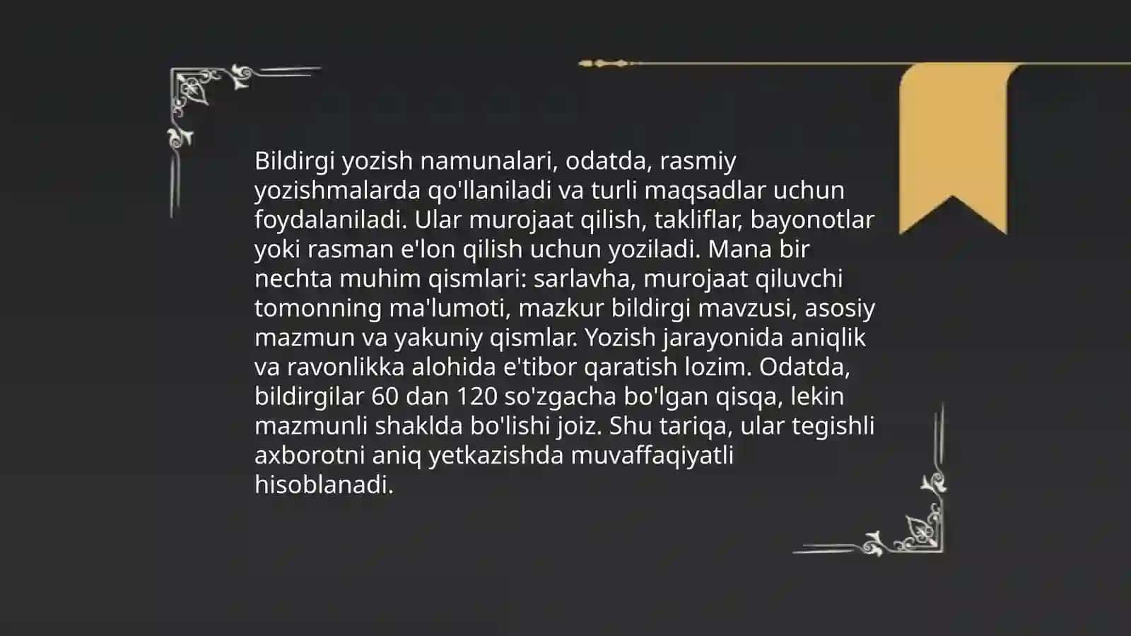 Ariza,Bildirgi,tushuntirish xati,Tarjimayi hol 4