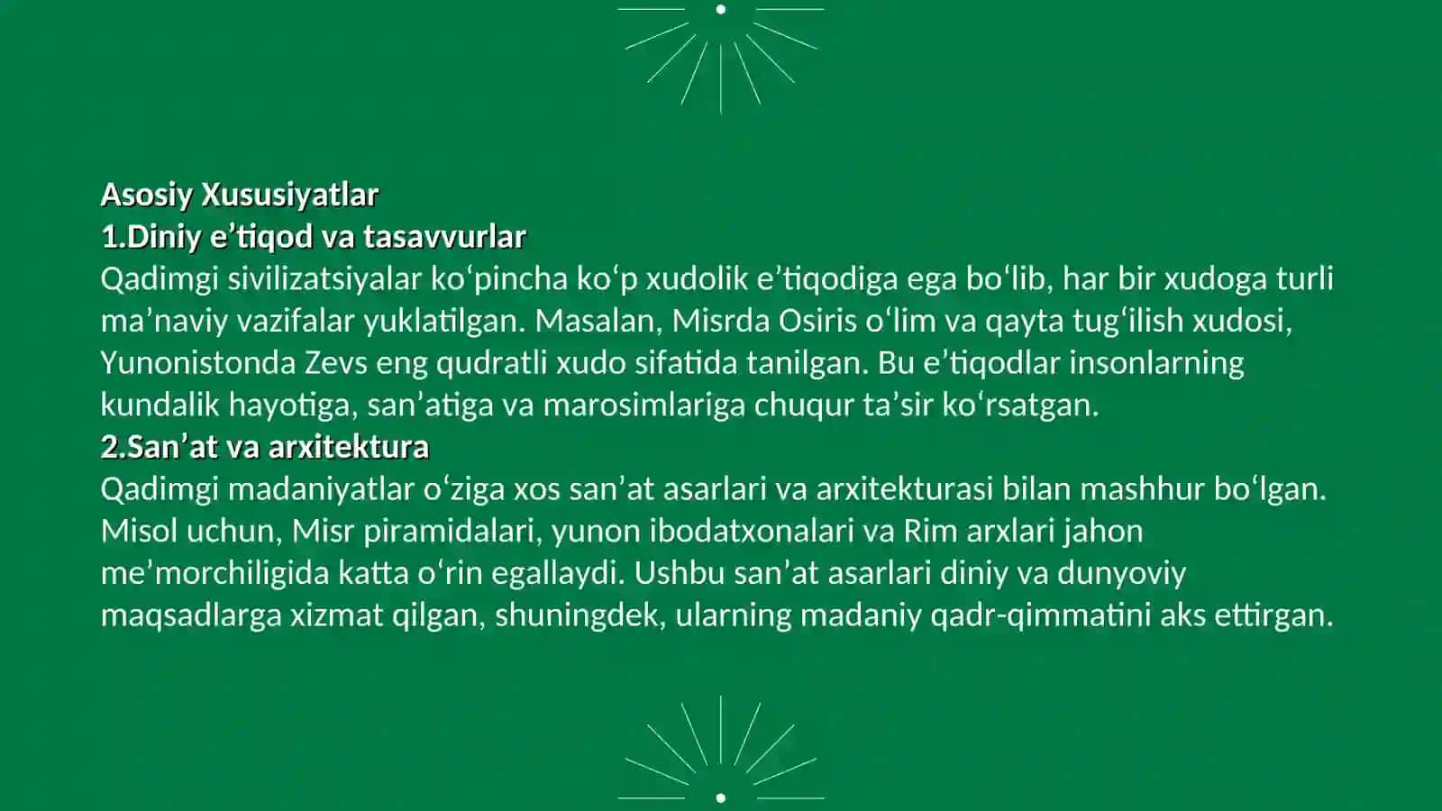 Antik madaniyat va ma’naviyat xazinasi 4