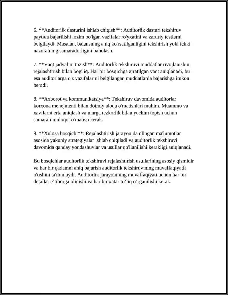 AUDITORLIK TEKSHIRUV USULLARI 4