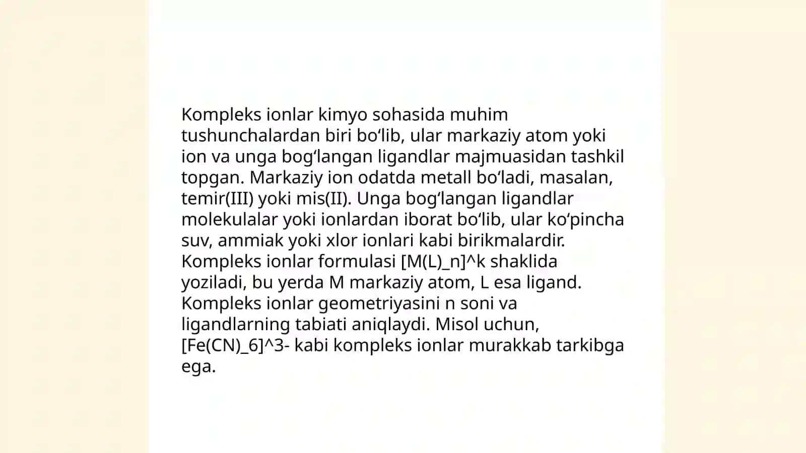 Kompleks birikmalar tushunchasi 4