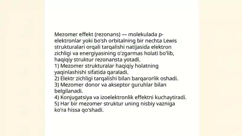 Induksion va mezomer effektlar 4