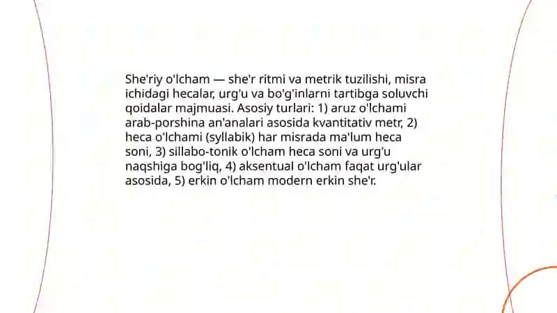 She'riy tizimlar va she'riy janrlar 4