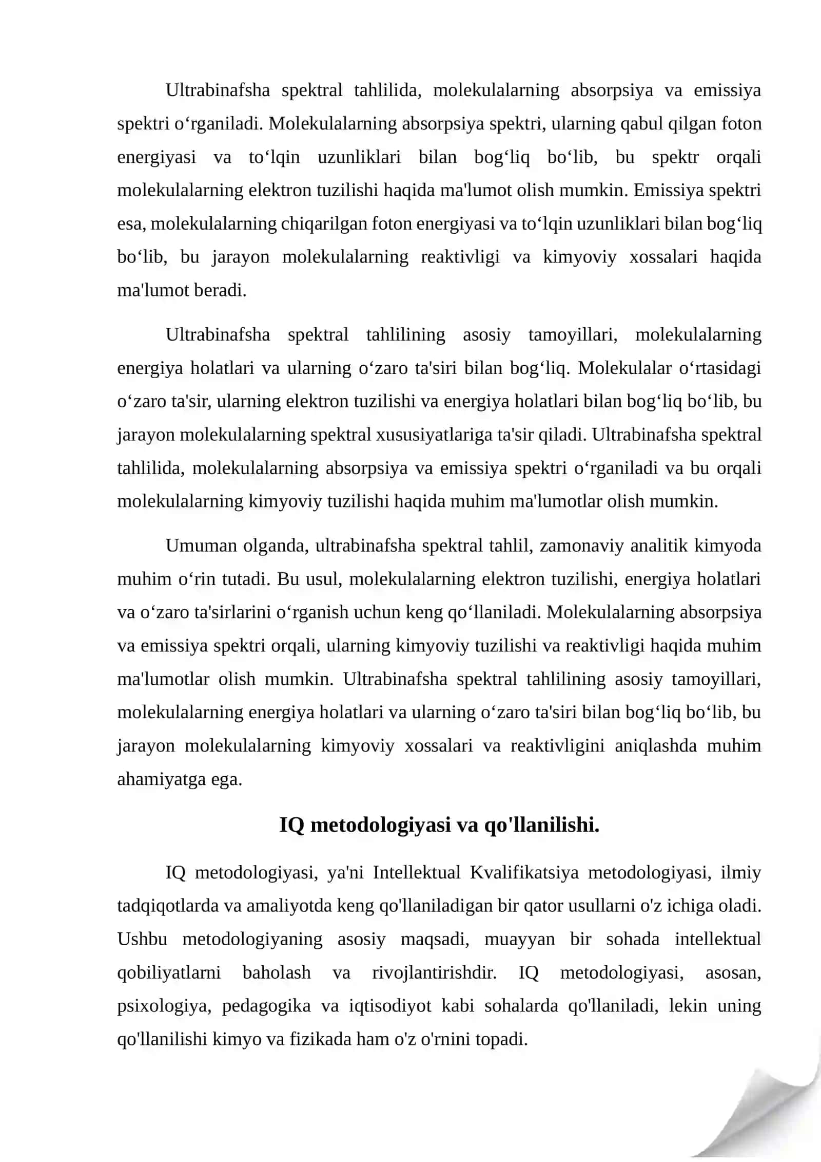 UB, IQ , YaMR va Mass spektrometroya 4