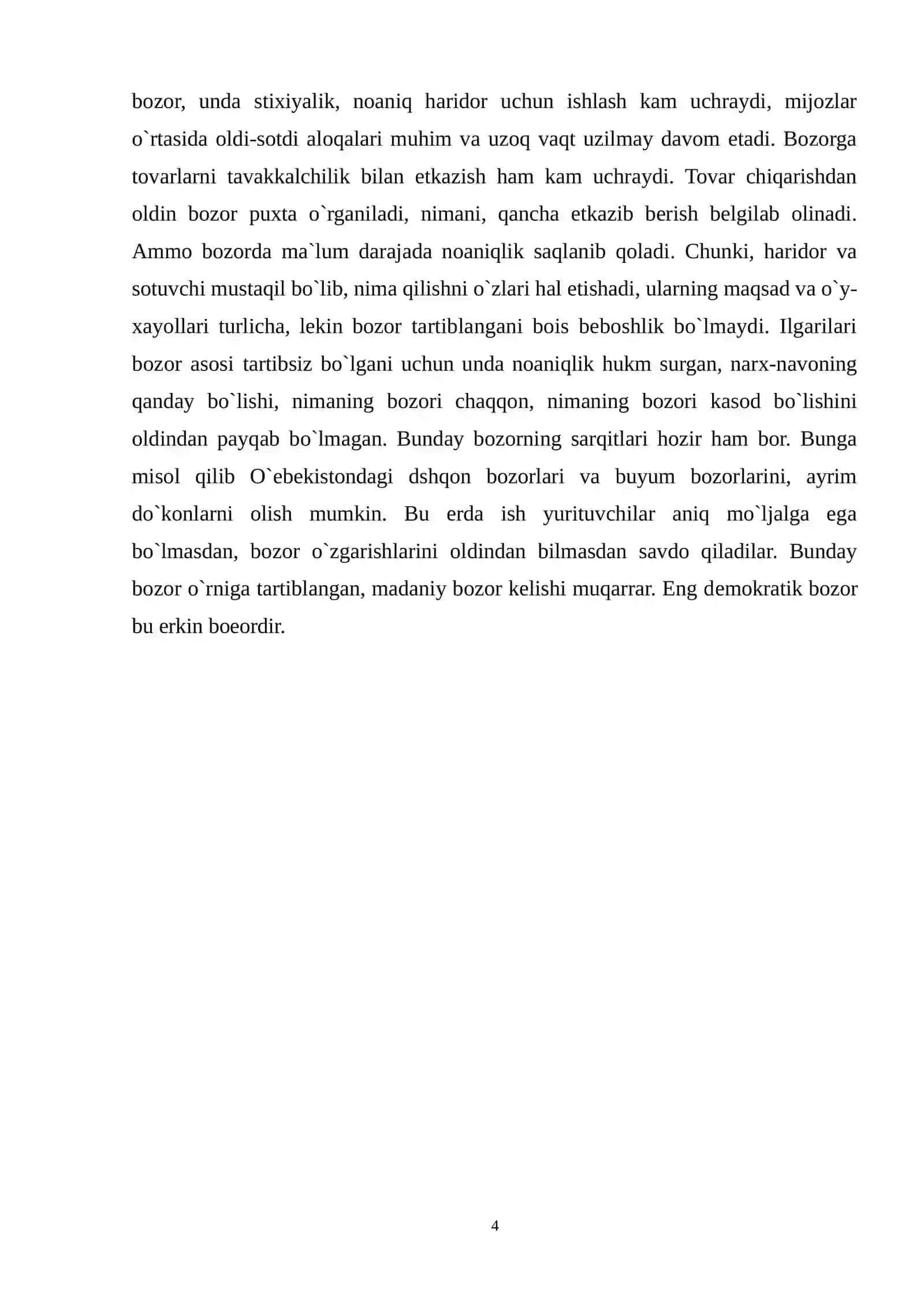 Bozornig zarurligi 4