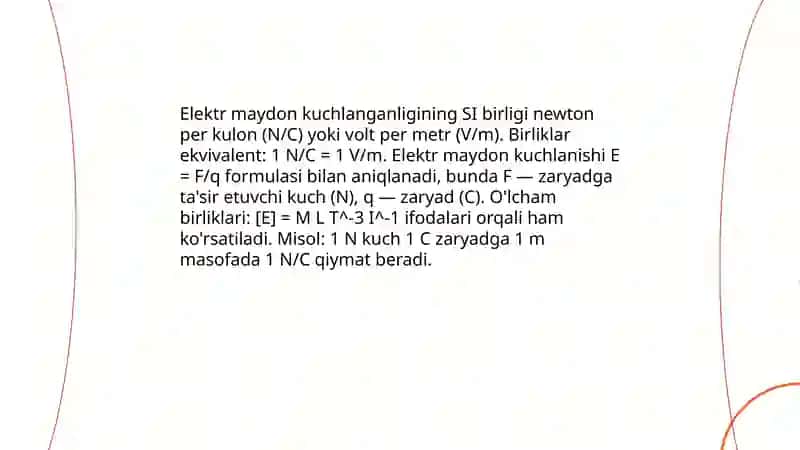 Elektr maydon kuchlanganligi 4