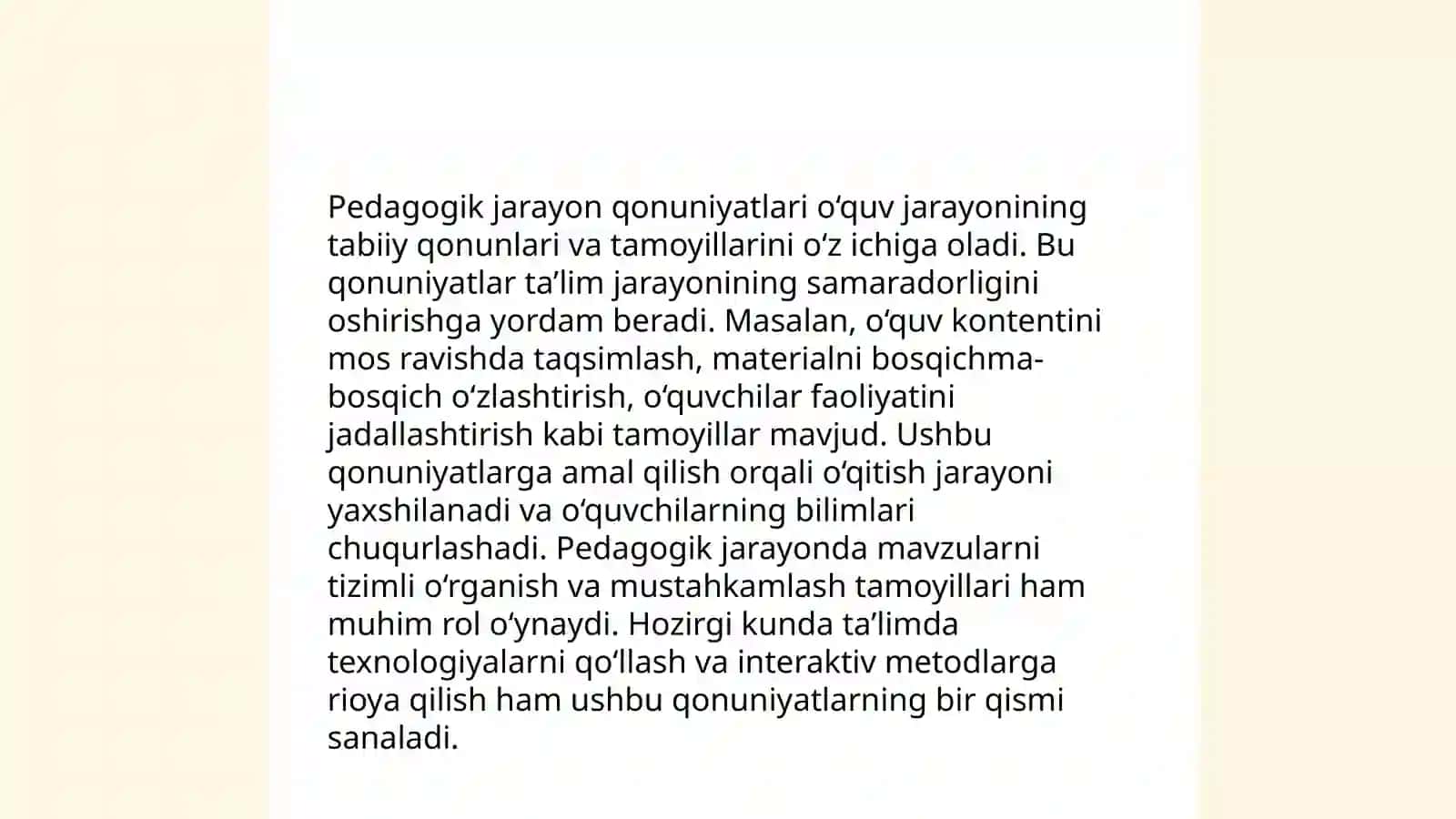 Ta'lim qonuniyatlari 4