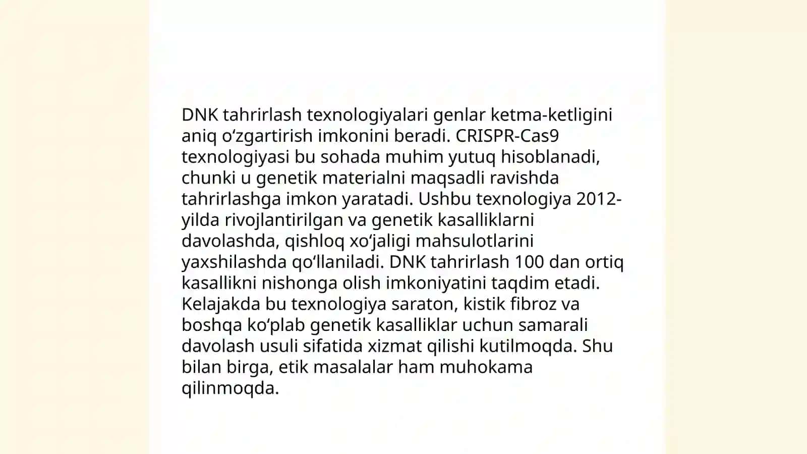 Genetikaning yangi yo'nalishlari 4