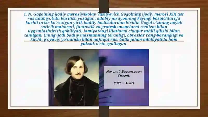 N.Gogolning ijodi merosi 4