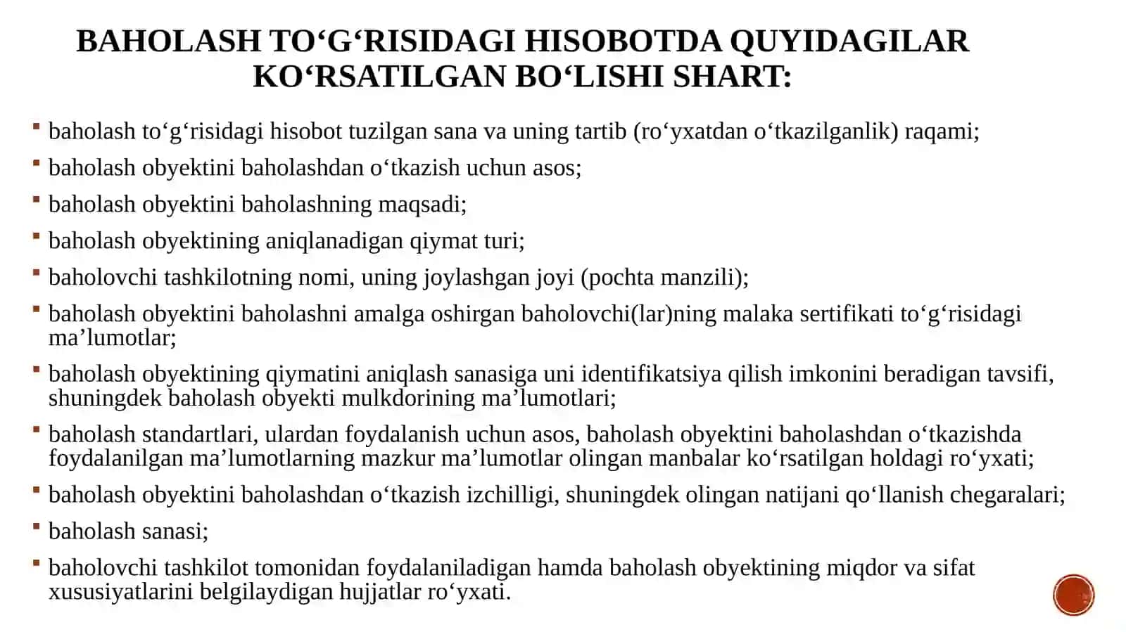 Baholash hisobotini tuzish tartibi 4