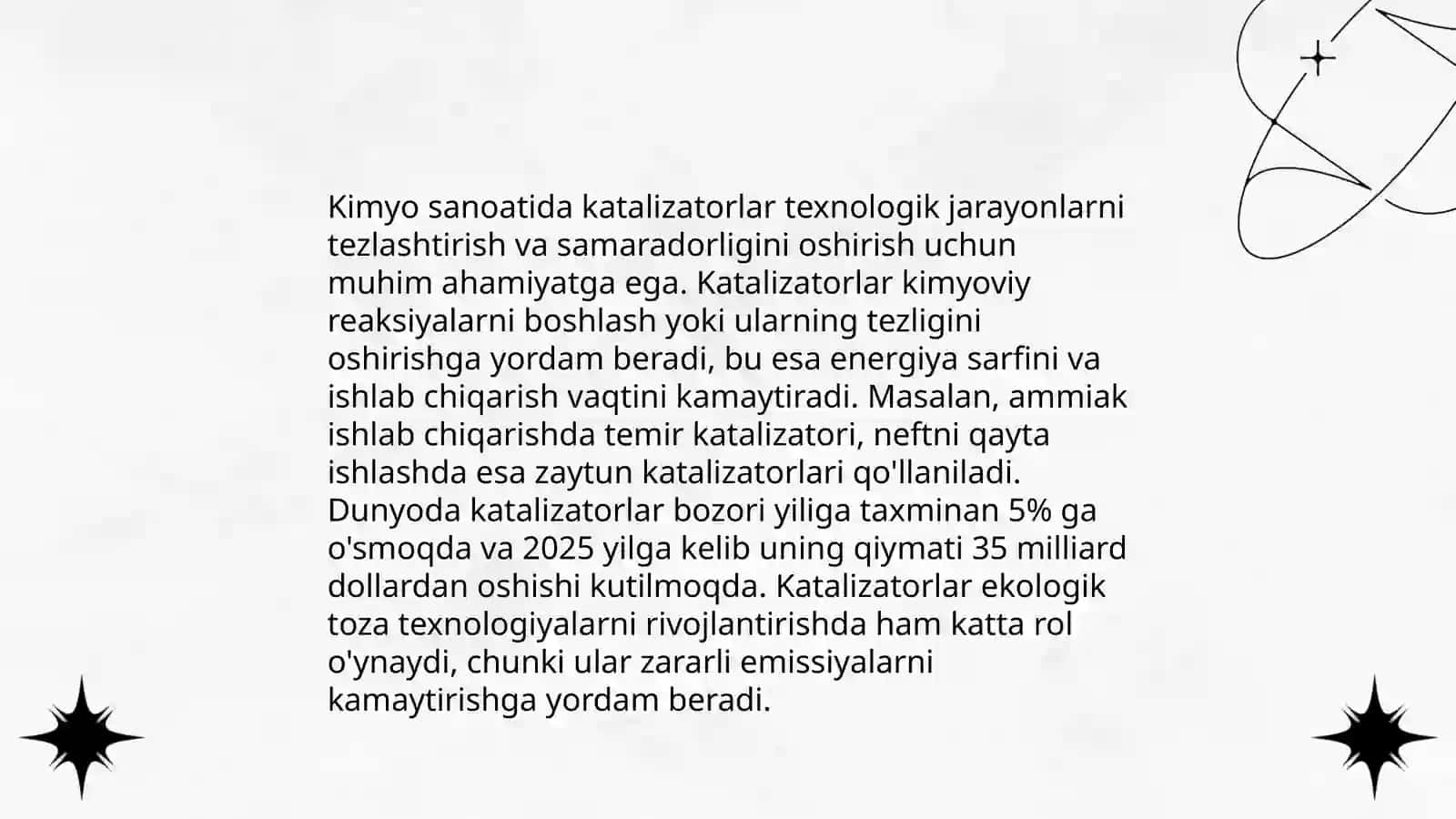 Sanoatda katalizatorlarni qòllanilishi 4