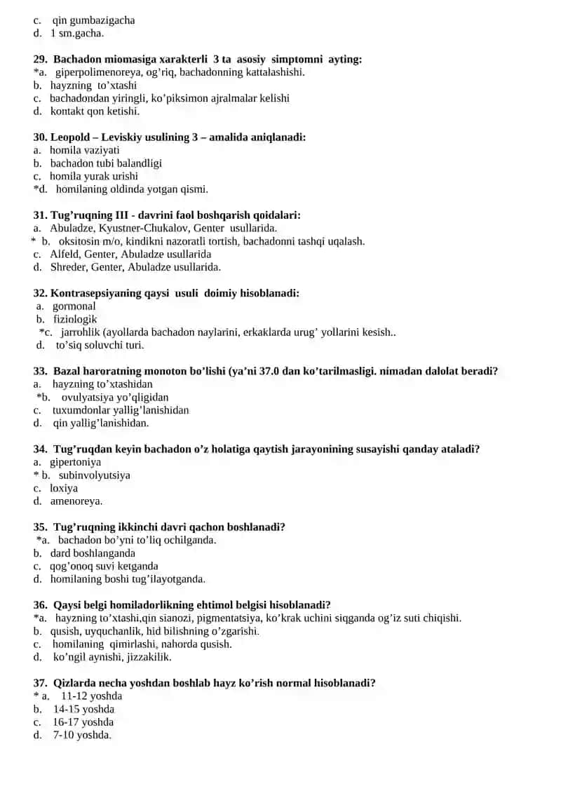 Akusher va ginekologiya test 4