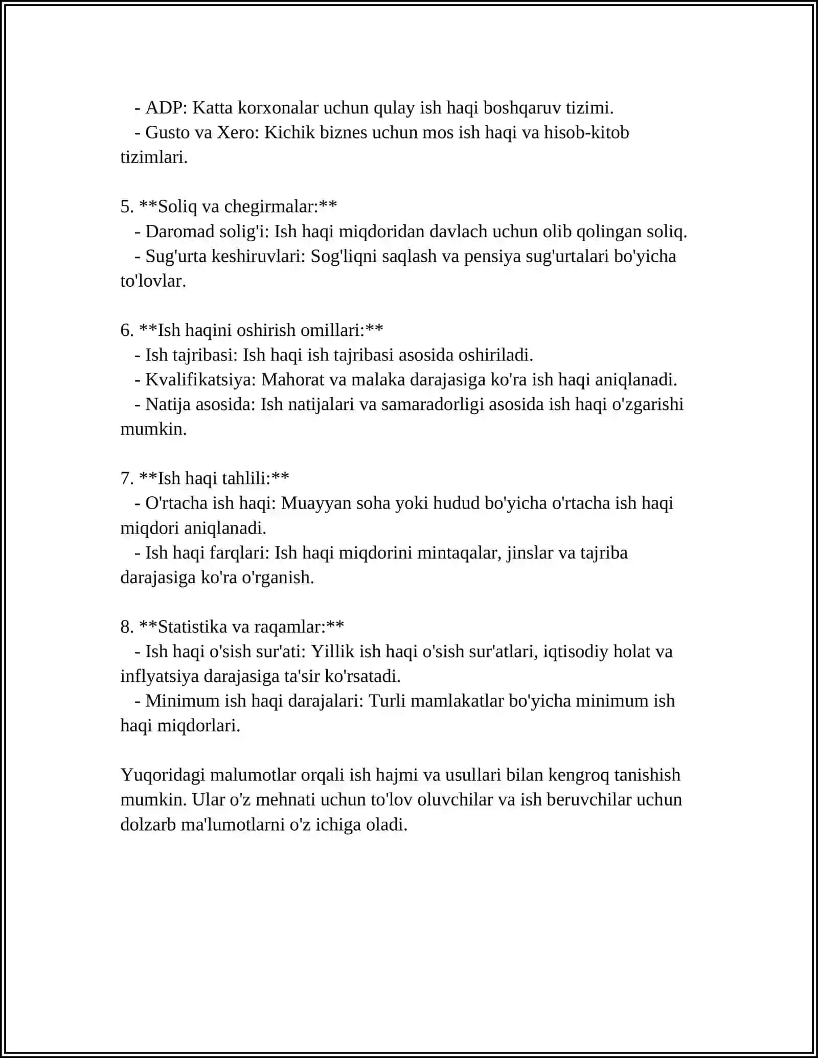 ISH HAQI VA UNI TO'LASH TARTIBI 4