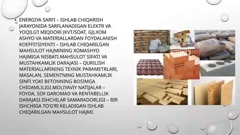 Qurilish materiallari korxonalarining vazifalari 4