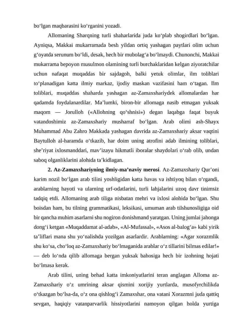 Mahmud az-Zamaxshariyning ilmiy merosi 4