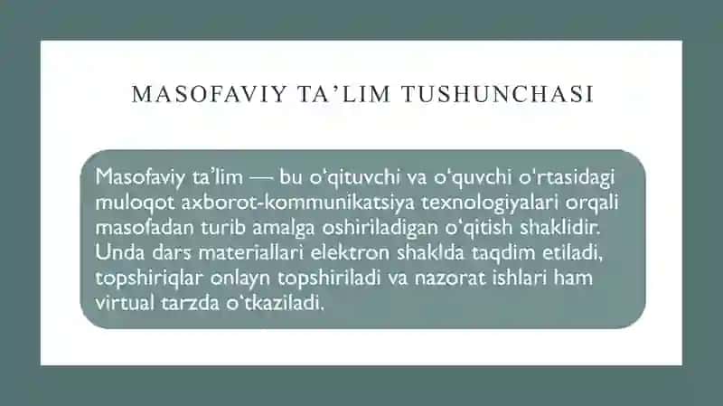 Masofaviy taʼlim platformalari va ulardan foydalanish 4