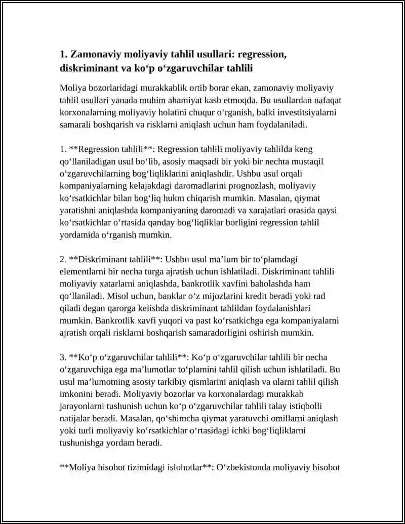 Zamonaviy moliyaviy tahlil usullari 4