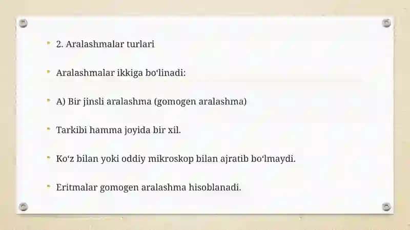 Aralashmalar, Dispers sistemalar , chin eritmalar. Kolloid eritmalar 4