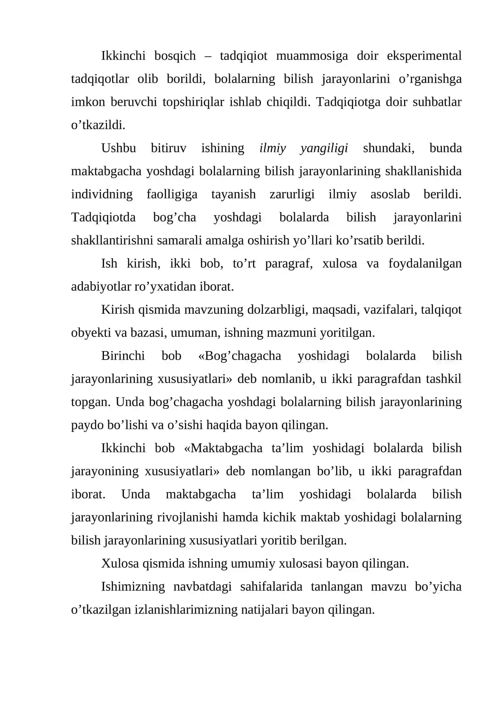 BOG’CHA YOSHIDAGI BOLALARDA BILISH JARAYONLARINING SHAKLLANISHI 4