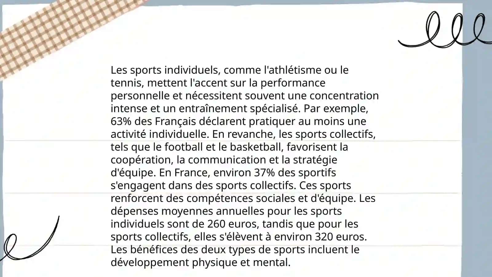 Les loisirs. Le sport 4