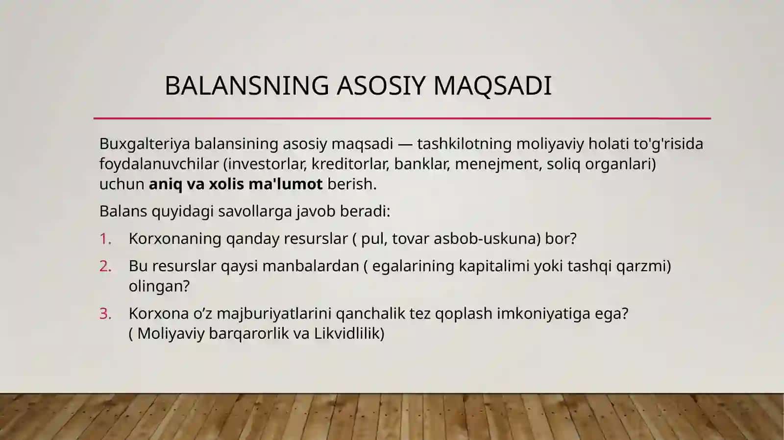 Buxgalteriya balansining asosiy prinsiplari va elementlari 4