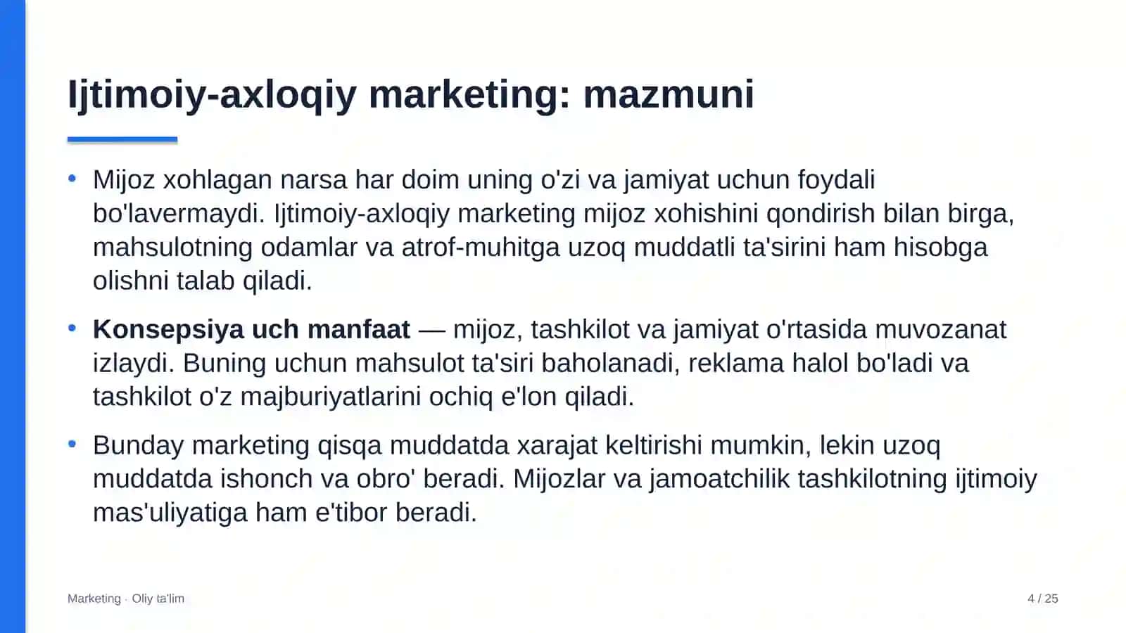 Davlat universitetlarida ijtimoiy-axloqiy marketing 4