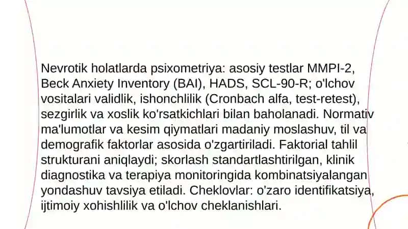 Bemorlardagi nevrotik holatlari tahlili 4
