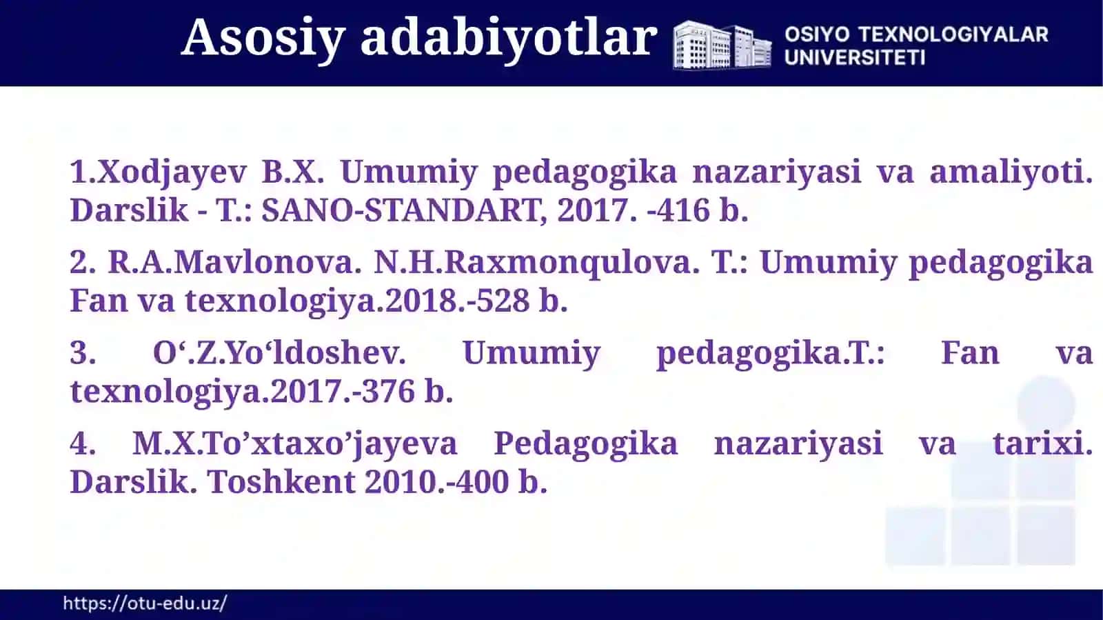 Didaktika-pedagogik ta’lim nazariyasi 4