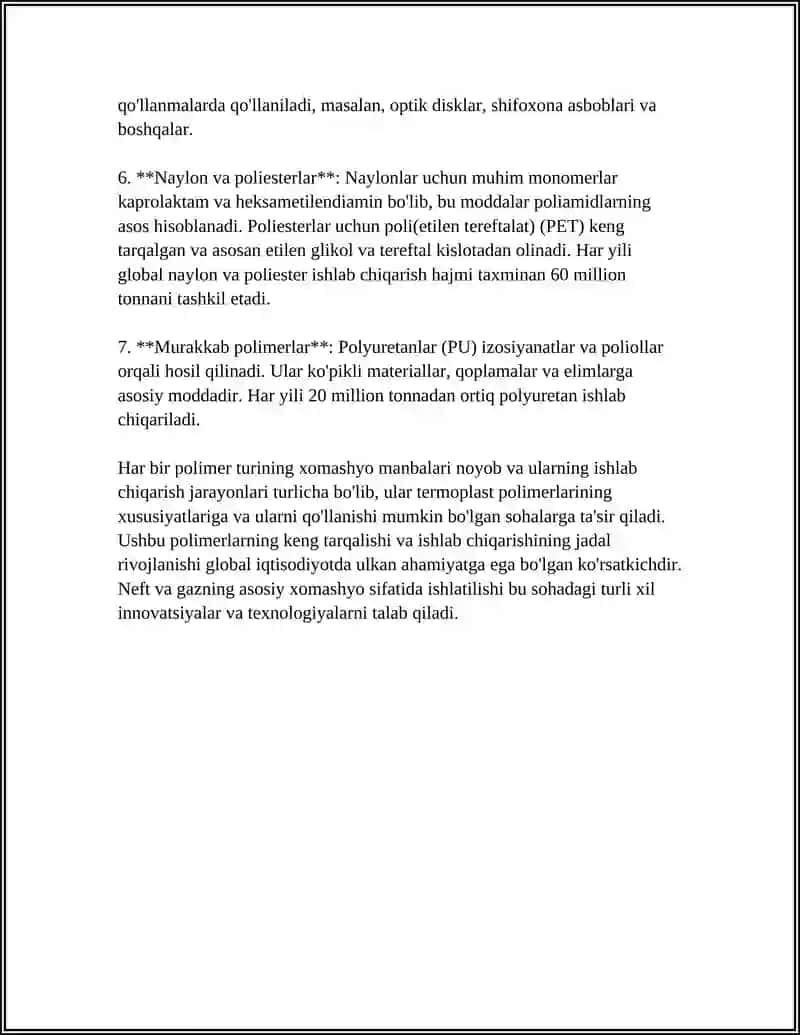 TERMOPLAST POLIMERLAR ISHLAB CHIQARISH 4