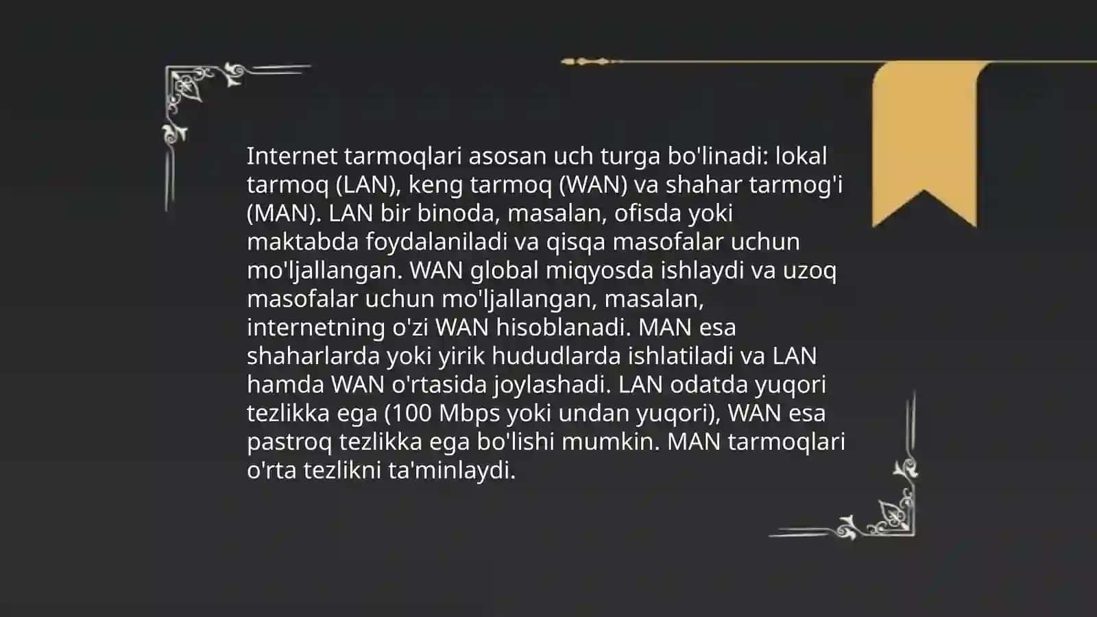 Tarmoqli texnologiyalari va internet xizmatlari 4