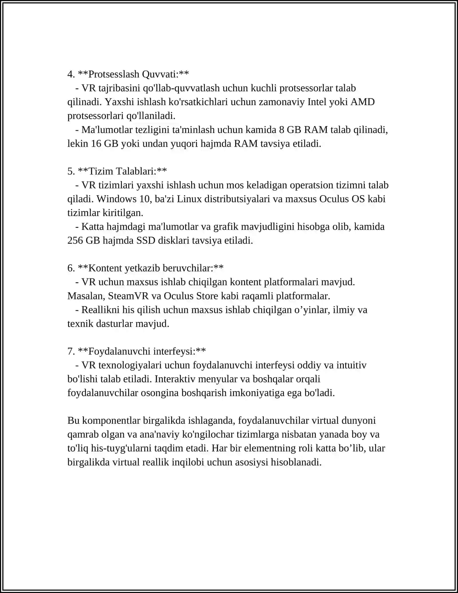 HUMAN FACTORS OF VITUAL REALITY 4