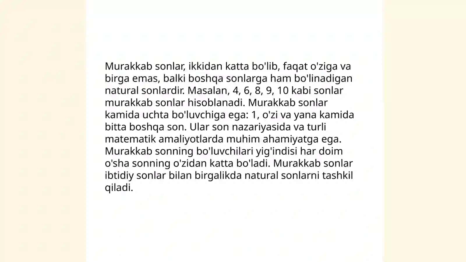 Tub va murakkab sonlar 4