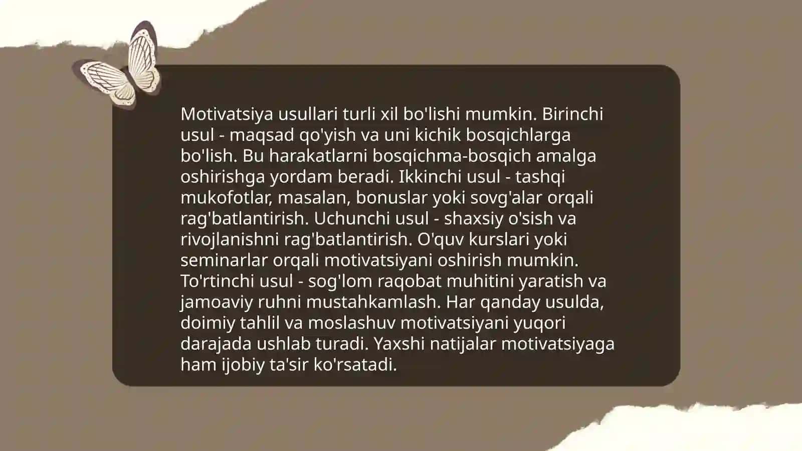 "Faoliyat va mativatsiya" by Xonzodabegim Otaboyeva 4