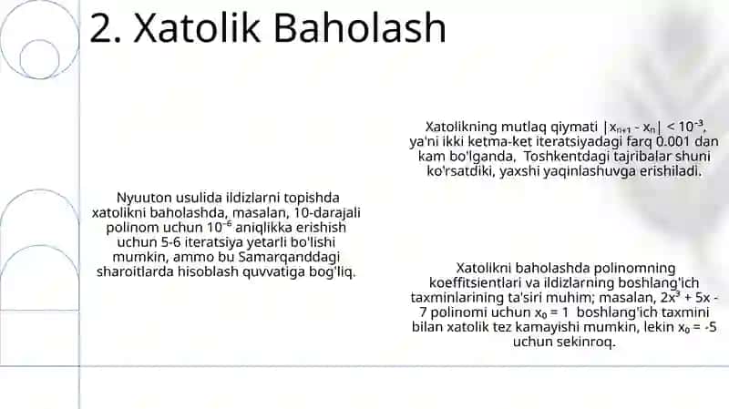 Karrali ildizlar uchun Nyuton metodi 4
