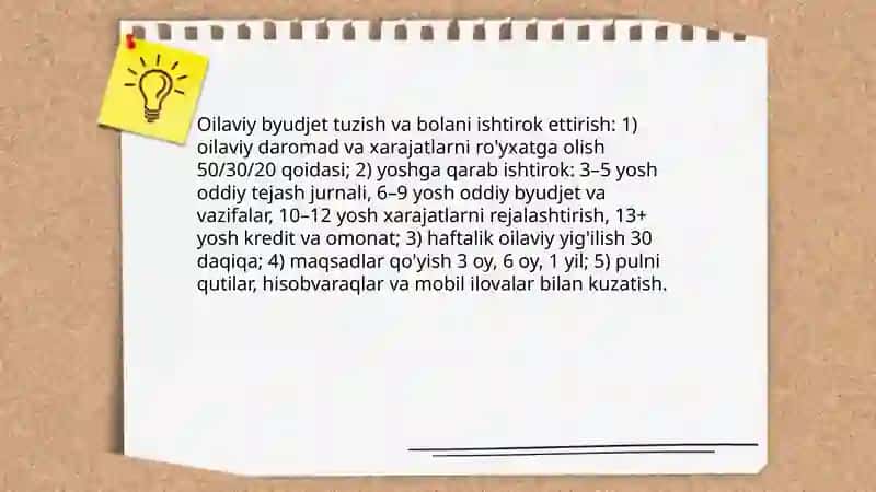Oilada iqtisodiy tarbiya berish 4